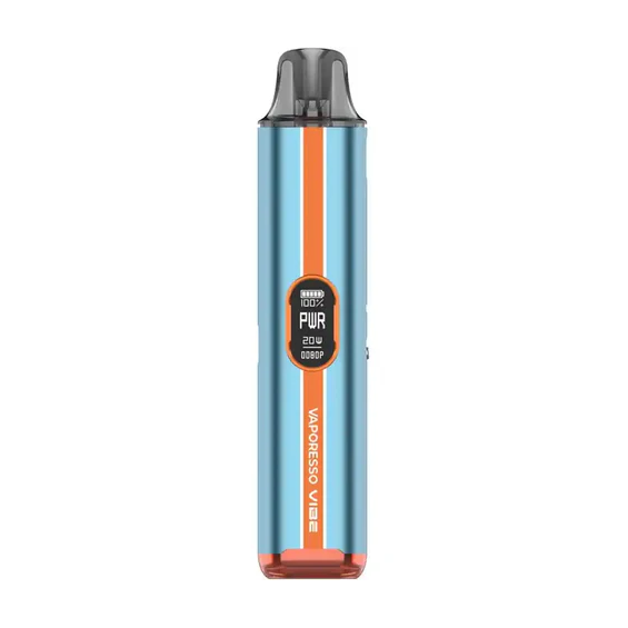 Vaporesso Vibe Pod Mod Mavi Turuncu Çizgili Dijital Ekranlı