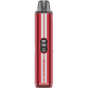 Kırmızı Vaporesso Vibe Pod Mod, yarış çizgili, 20W ekranlı elektronik sigara.