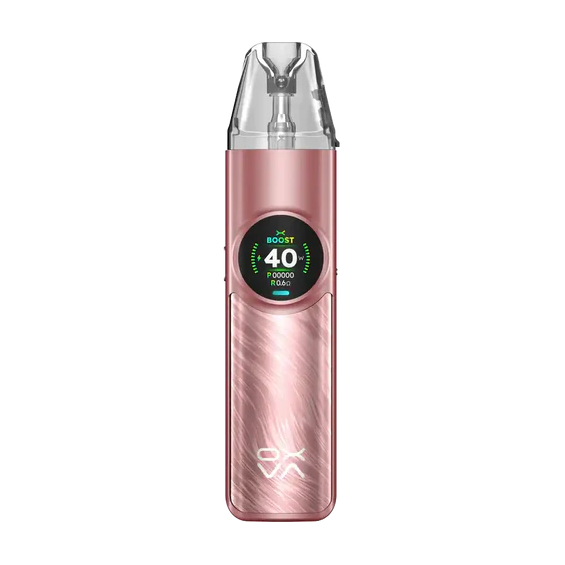 OXVA NeXlim Pod Mod pembe (Rose Gold) renkli, şık dijital ekranlı elektronik sigara