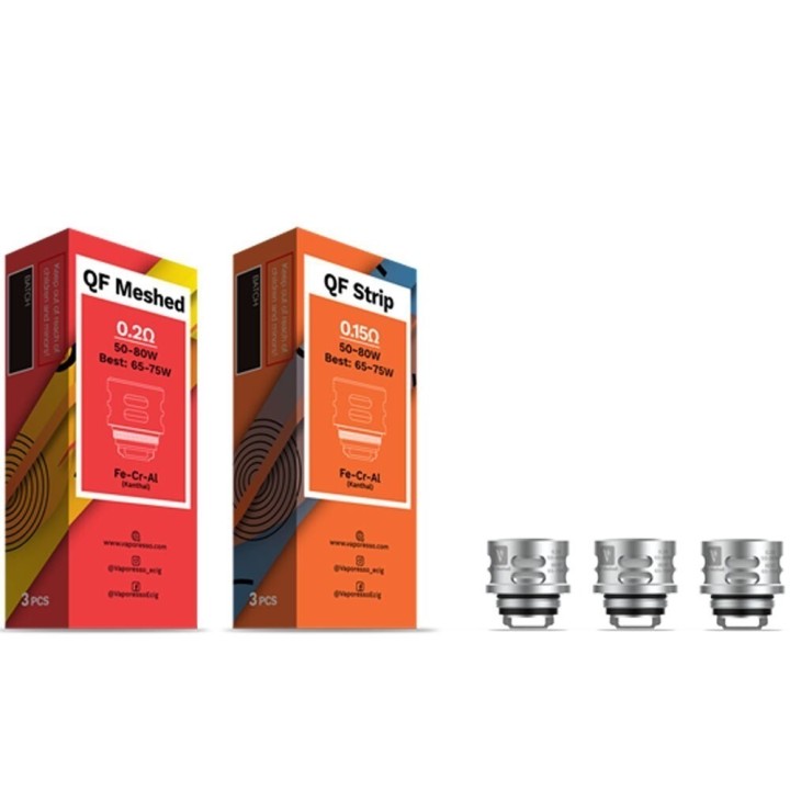 Vaporesso QF Meshed ve Strip Coil 0.20/0.15ohm Yedek Atomizer Başlıkları
