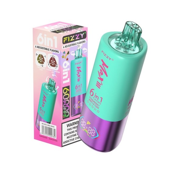 Fizzy Max III 6in1 60000 Kullan At Vape Turkuaz Mor