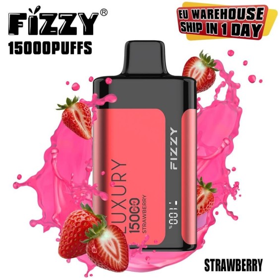 Fizzy Luxury 15000 Puff Çilekli Tek Kullanımlık Elektronik Sigara