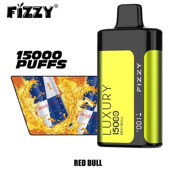 Fizzy Luxury 15000 Kullan At Red Bull aromalı tek kullanımlık elektronik sigara.