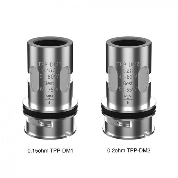 Voopoo TPP Coil DM1 0.15ohm ve DM2 0.2ohm Yedek Coil Seti