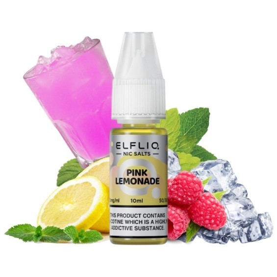 Elfliq Pink Lemonade Salt Likit - Ahududu, Nane ve Buzlu İçecekli