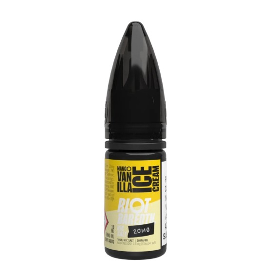 Riot Mango Vanilla Ice Cream Salt Likit 20mg (Siyah Kapak)