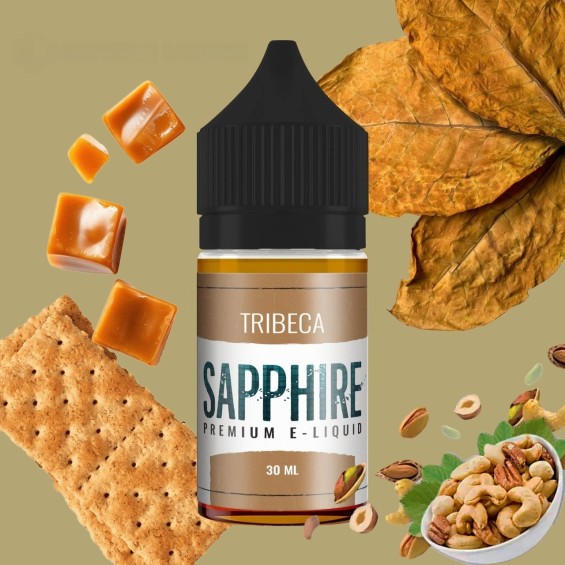 Sapphire Tribeca Salt Likit 30ml karamelli bisküvili kuruyemiş aromalı e-likit