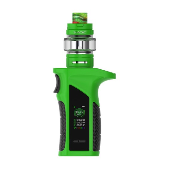 Smok Mag P3 Pod Mod yeşil, ergonomik, karbon detaylı, elektronik sigara.