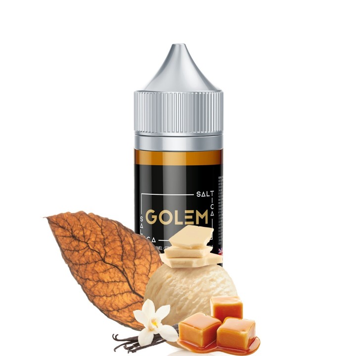 Saltica Golem Salt Likit - Karamel, Vanilya ve Tütün Aromalı E-Likit