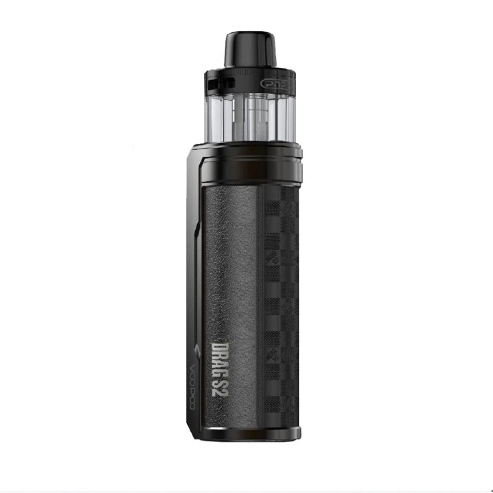 Voopoo Drag S2 Pod Mod Siyah, Deri Dokulu, Kompakt Elektronik Sigara