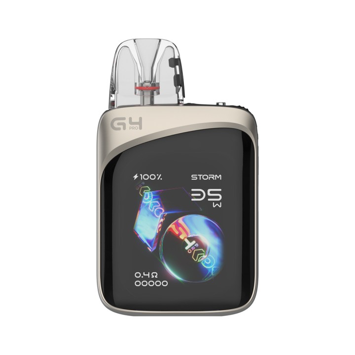 Uwell Caliburn G4 Pro Koko Pod Mod Gümüş renkli, dijital ekranlı elektronik sigara