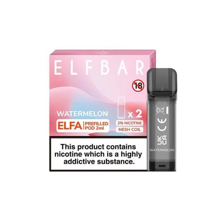 Elf Bar Elfa Watermelon Kartuş 2'li Paket Önceden Doldurulmuş Pod