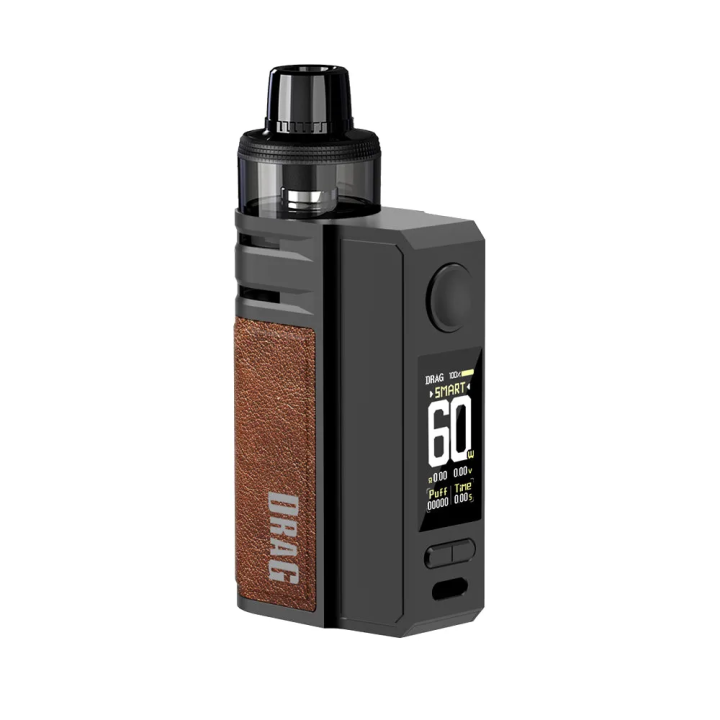 Voopoo Drag E60 Pod Mod Siyah Kahverengi Deri Detaylı Elektronik Sigara