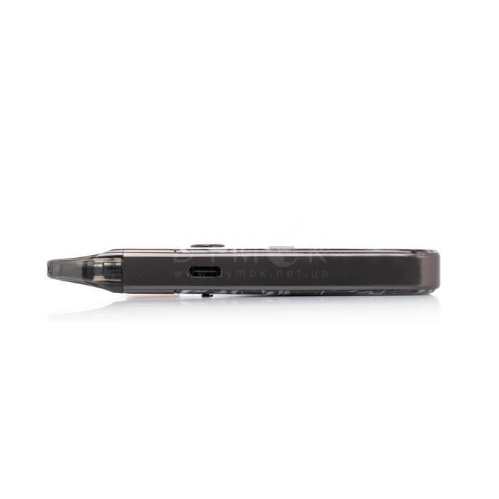Smok Pozz Pro Pod sistem cihazı yan görünüm, siyah/gri renkli.