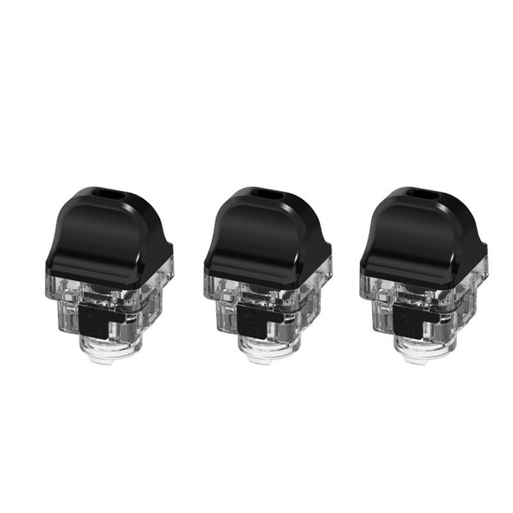 Smok RPM 4 Kartuş yedek tank, şeffaf ve siyah ağızlıklı.