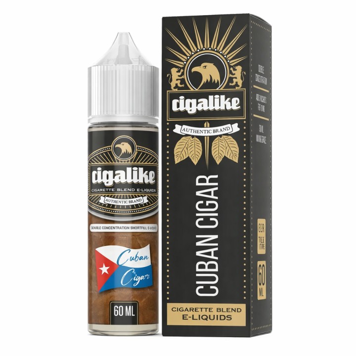 Cigalike Cuban Cigar E Likit 60ml, Siyah Ambalajlı Sigara Aromalı E-Likit