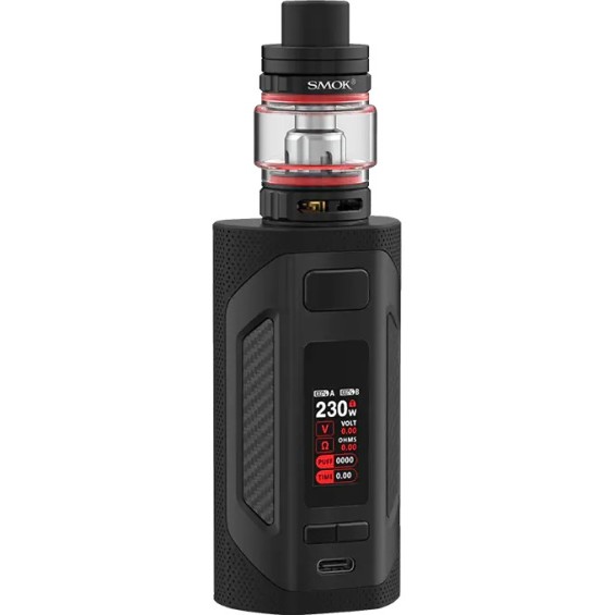 Smok Rigel Pod Mod siyah, dijital ekranlı güçlü elektronik sigara.