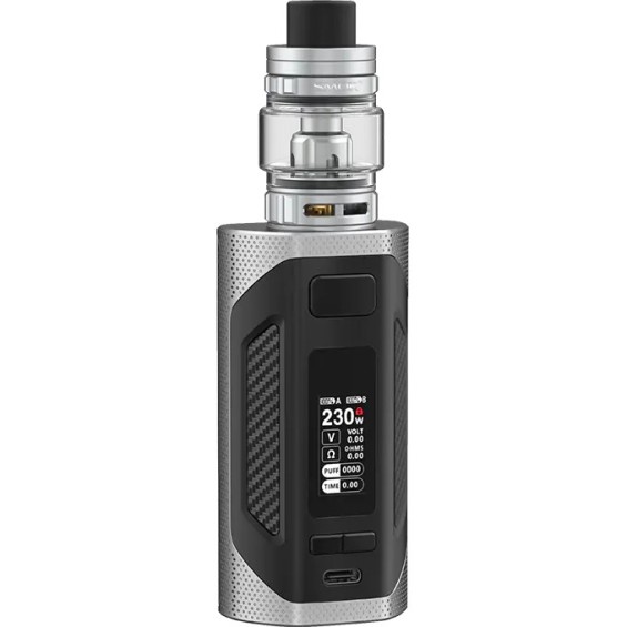 Smok Rigel Pod Mod Gümüş Siyah Karbon Fiber Yüzeyli Elektronik Sigara
