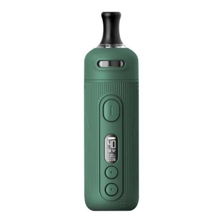 Voopoo Seal Pod Mod yeşil renkli, dijital ekranlı kompakt elektronik sigara.