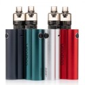 Voopoo Musket Pod Mod seti, farklı renklerde (kırmızı, gümüş, yeşil, lacivert) ve PnP tanklı.