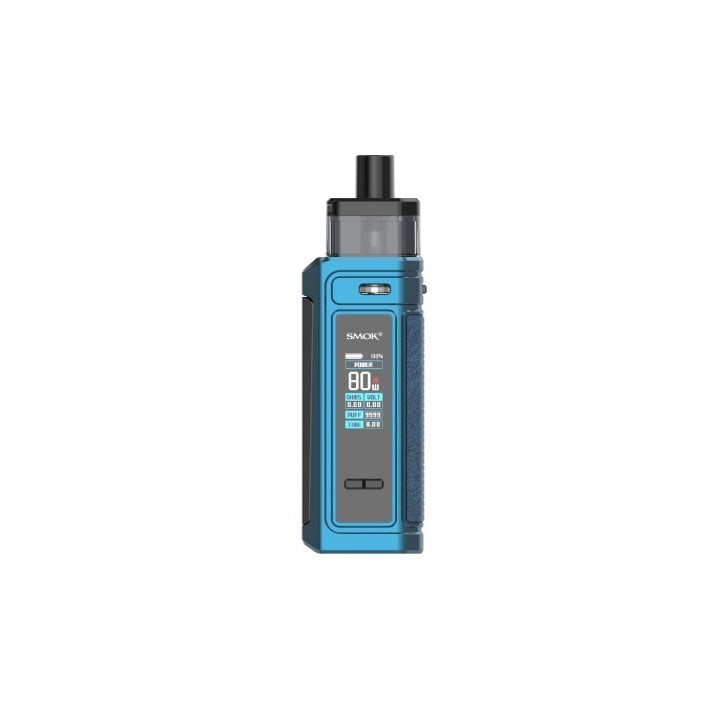 Smok G PRIV Pod Mod mavi renkli, dijital ekranlı elektronik sigara cihazı.