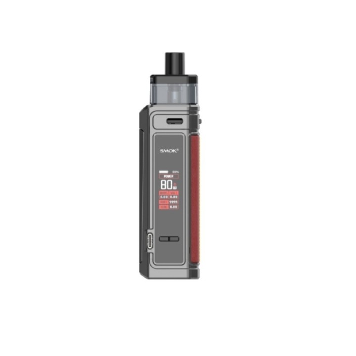 Smok G PRIV PRO Pod Mod Gri Kırmızı, 80W ekranlı elektronik sigara.