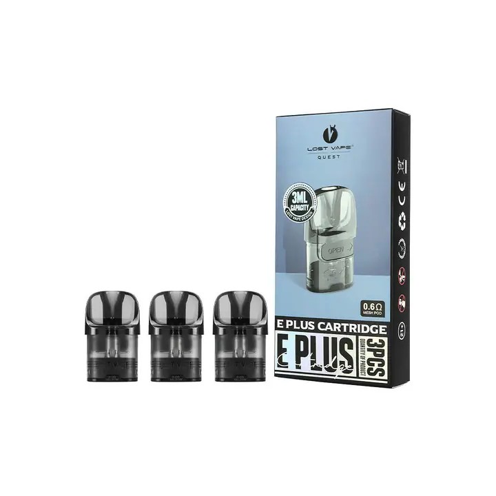 Lost Vape E-Plus Kartuş→0.6 Ohm