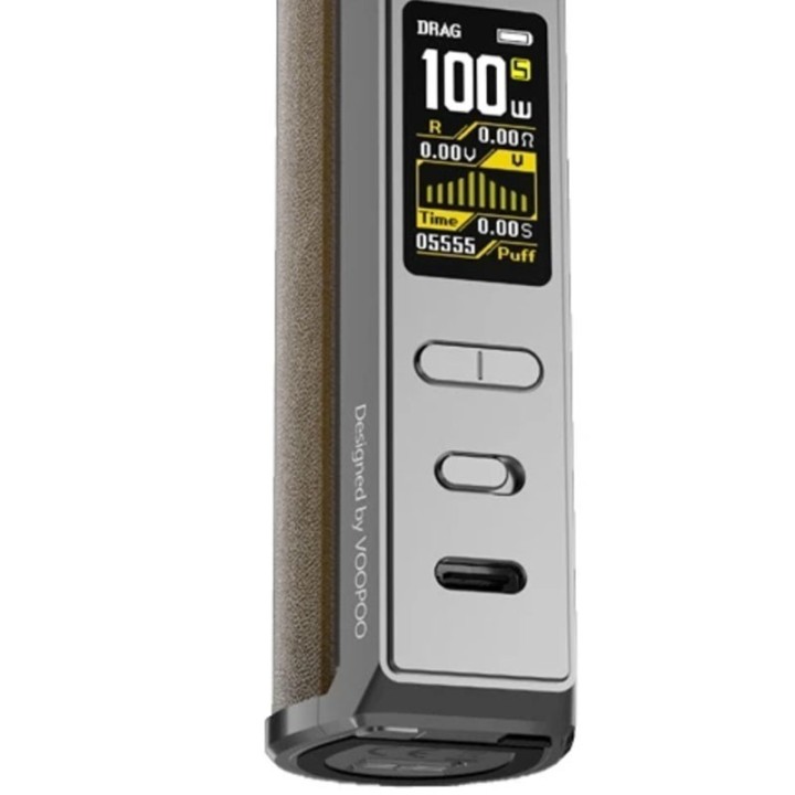 Voopoo Drag X Pro Pod Mod ekran görüntüsü, kahverengi detaylı.