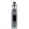 Voopoo Drag S Pro Pod Mod gümüş gri renkli, şık dijital ekranlı elektronik sigara.