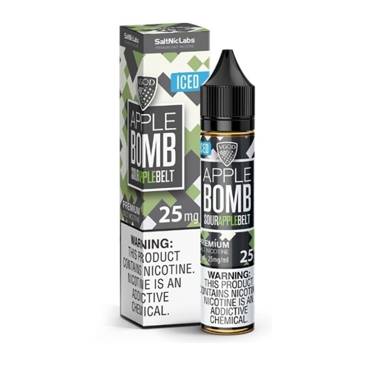 VGOD Apple Bomb Iced Salt Likit 25mg Sour Apple SaltNic