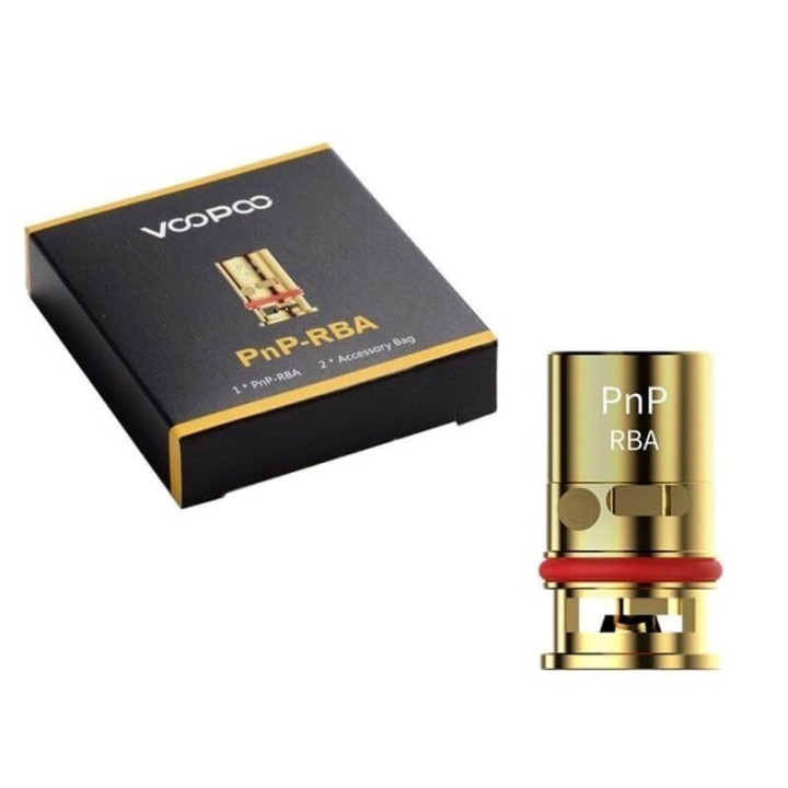 Voopoo PnP RBA Coil Altın Renk Yeniden Sarılabilir Atomizer Başlık