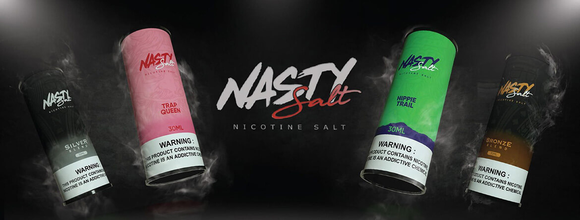 Nasty Salt Likit çeşitleri: Trap Queen, Hippie Trail, Silver Blend.